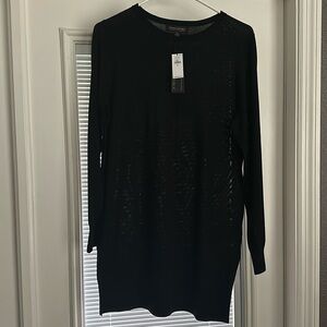 Banana Republic Black Washable Merino Sweater Tunic